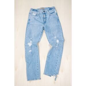 Joe's Jeans Light Blue Straight Leg Ripped Jeans